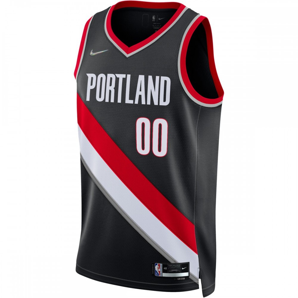 Portland Trail Blazers 2021/22 Diamond Swingman Custom Jersey - Icon Edition - Black-Pro Kit Vault | Brand New 26/27 Sports Jerseys